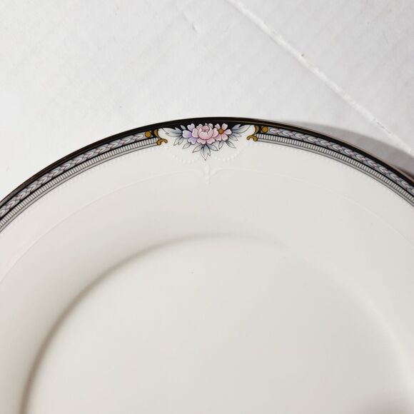 Noritake Salad Plates 8 1/4in Halifax Fine China Floral Lot of 2 Vtg 7729 Rose - Picture 4 of 8